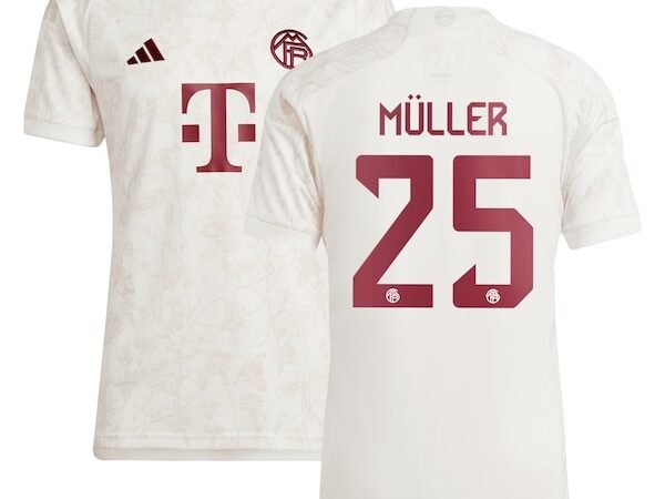 Thomas Müller Bayern Munich adidas 2023/24 Third Replica Jersey - White