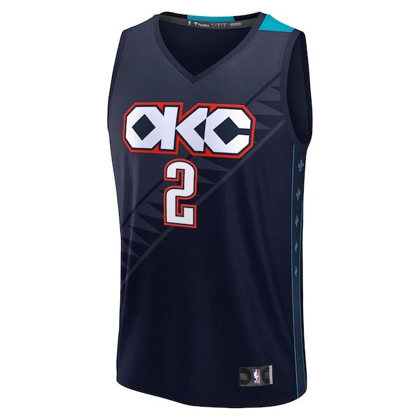Shai Gilgeous-Alexander Oklahoma City Thunder Youth 2025/26 City Edition Fast Break Jersey - Navy