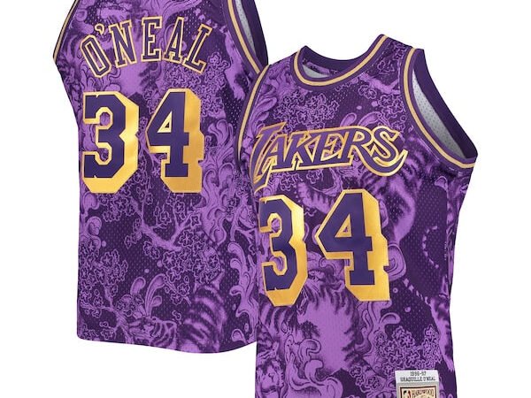 Shaquille O'Neal Los Angeles Lakers Hardwood Classics 1996/97 Lunar New Year Swingman Jersey - Purple