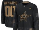 Dallas Stars  2024 Military Appreciation Personalized Long Sleeve Practice Jersey - Black