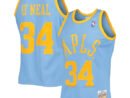 Shaquille O'Neal Los Angeles Lakers 2001/02 Hardwood Classics Swingman Jersey - Powder Blue