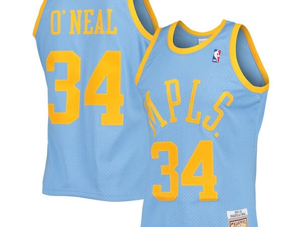 Shaquille O'Neal Los Angeles Lakers 2001/02 Hardwood Classics Swingman Jersey - Powder Blue