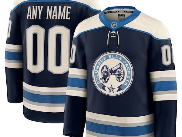 Columbus Blue Jackets Alternate Premium Custom Jersey - Navy