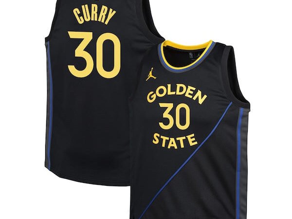Stephen Curry Golden State Warriors Jordan Brand Youth Swingman Jersey - Statement Edition - Navy