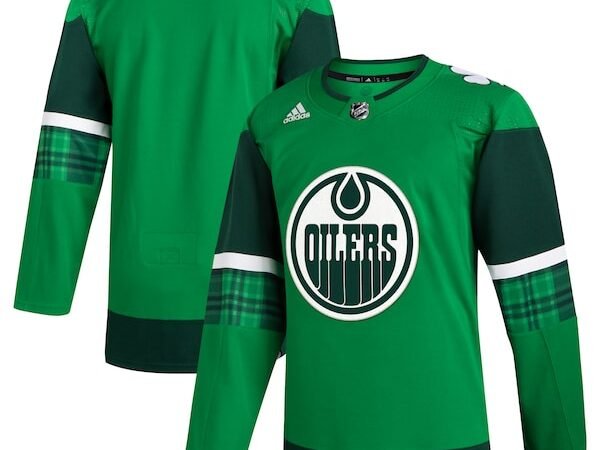 Edmonton Oilers adidas 2023 St. Patrick's Day Primegreen Authentic Jersey - Kelly Green