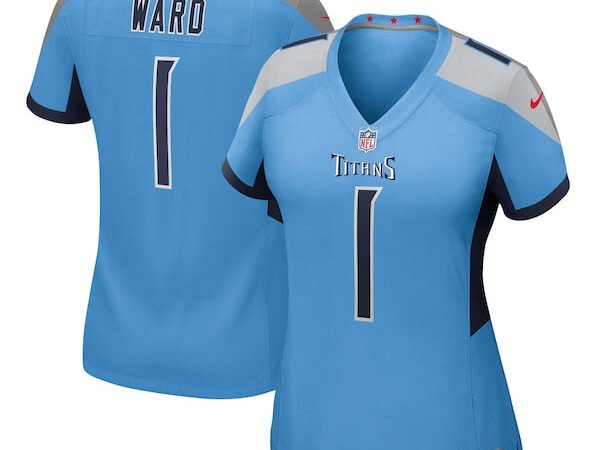 Cameron Ward Tennessee Titans Nike Women's 2025 NFL Draft First Round Pick  Game Jersey - Light Blue/Navy