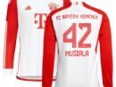 Jamal Musiala Bayern Munich adidas 2023/24 Home Replica Long Sleeve Jersey - White