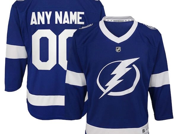 Tampa Bay Lightning Youth Replica Custom Jersey - Blue