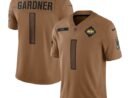 Ahmad Sauce Gardner New York Jets Nike 2023 Salute To Service Limited Jersey - Brown