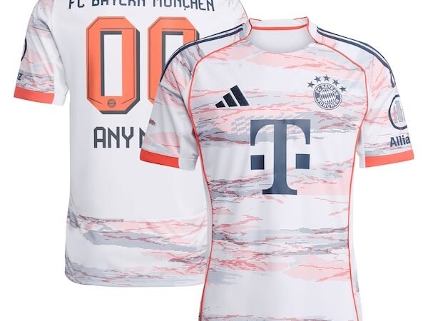 Bayern Munich adidas 2025/26 Away Replica Custom Jersey - White
