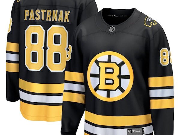 David Pastrnak Boston Bruins  Home Breakaway Player Jersey - Black