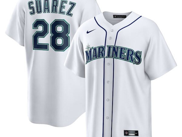 Men's Seattle Mariners Eugenio Suárez Nike White Home Replica Player Jersey
