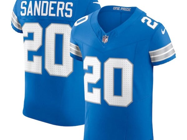Barry Sanders Detroit Lions Nike Retired Player Vapor F.U.S.E. Elite Jersey - Blue/Black