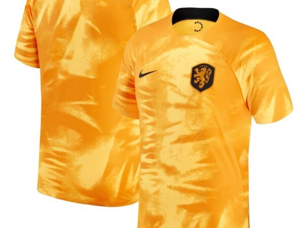 Netherlands National Team Nike 2022/23 Home Authentic Blank Jersey - Orange