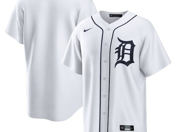 Detroit Tigers Nike Home Blank Replica Jersey - White