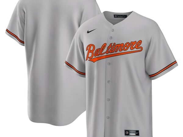 Baltimore Orioles Nike Road Replica Team Jersey - Gray/White/Black