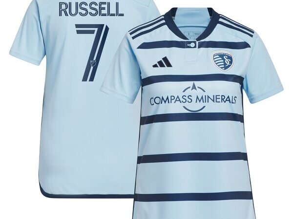 Johnny Russell Sporting Kansas City adidas Women's 2024 Hoops 4.0 Replica Player Jersey - Light Blue