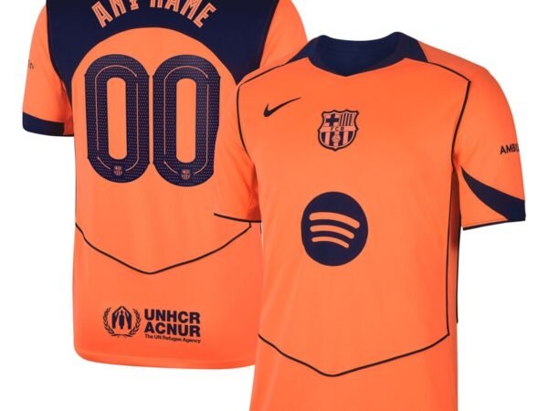 Barcelona Nike 2025/26 Custom Third Replica Jersey - Orange