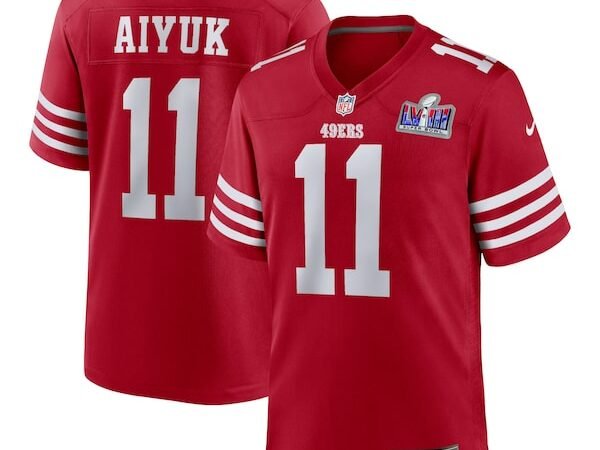 Brandon Aiyuk San Francisco 49ers Nike Super Bowl LVIII Game Jersey - Scarlet