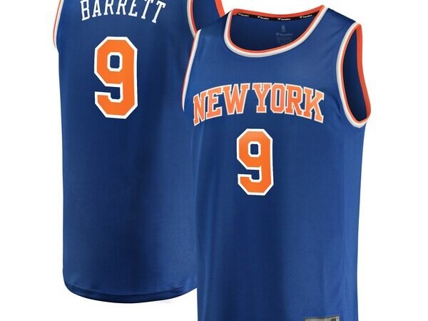 RJ Barrett New York Knicks  Replica Fast Break Jersey Blue - Icon Edition