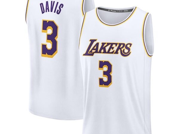 Anthony Davis Los Angeles Lakers Youth Fast Break Replica Player Jersey - Association Edition - White