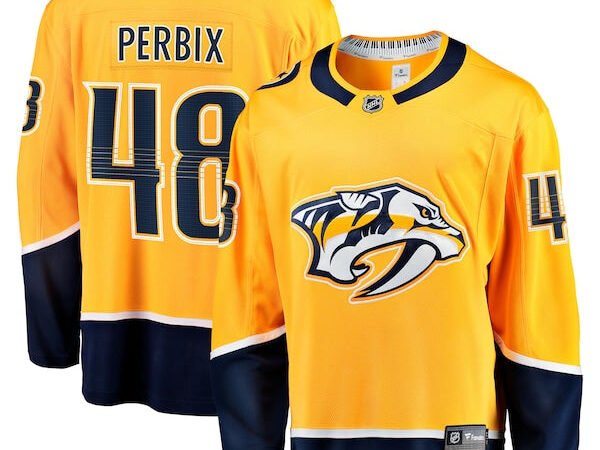 Nick Perbix Nashville Predators  Home Breakaway Jersey - Gold
