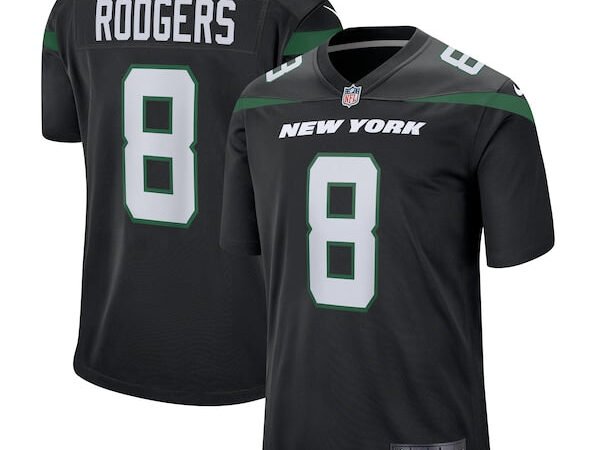 Aaron Rodgers New York Jets Nike Game Jersey - Black/Green/White
