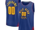 Denver Nuggets  Fast Break Custom Jersey Statement Edition - Blue/Navy