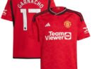 Alejandro Garnacho Manchester United adidas Youth 2023/24 Home Replica Player Jersey – Red