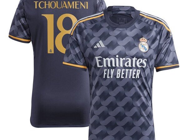 Aurélien Tchouaméni Los Merengues adidas 2023/24 Away Replica Player Jersey - Navy/White