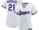 Jake Burger Texas Rangers Nike Women's Home Replica Jersey - White