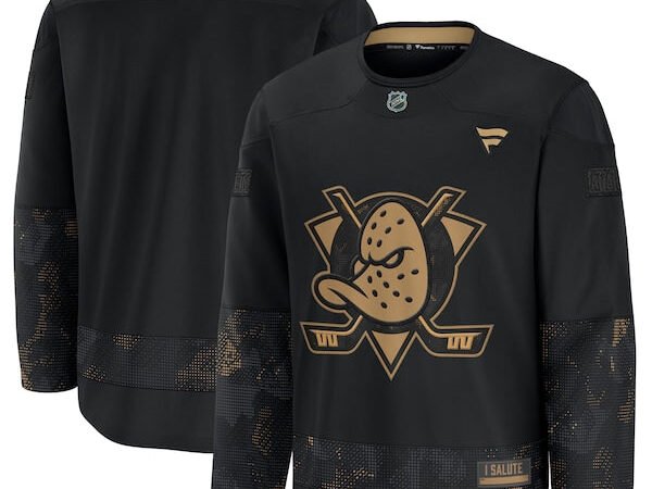 Anaheim Ducks  2024 Military Appreciation Practice Jersey - Black