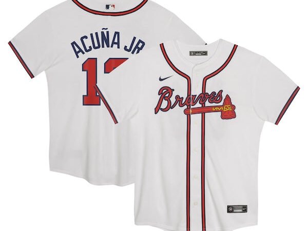 Ronald Acuña Jr. Atlanta Braves Nike Preschool Home Game Jersey - White