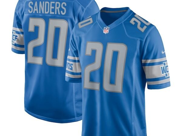 Barry Sanders Detroit Lions Nike Game Retired Player Jersey - Blue