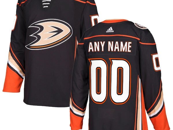 Anaheim Ducks adidas Authentic Custom Jersey - Black