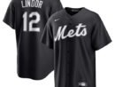 Francisco Lindor New York Mets Nike Lights Out Replica Player Jersey - Black