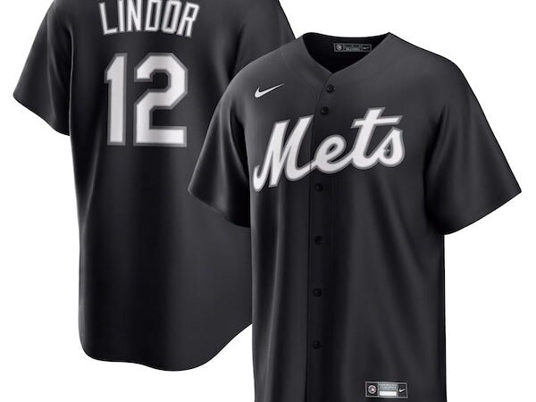 Francisco Lindor New York Mets Nike Lights Out Replica Player Jersey - Black
