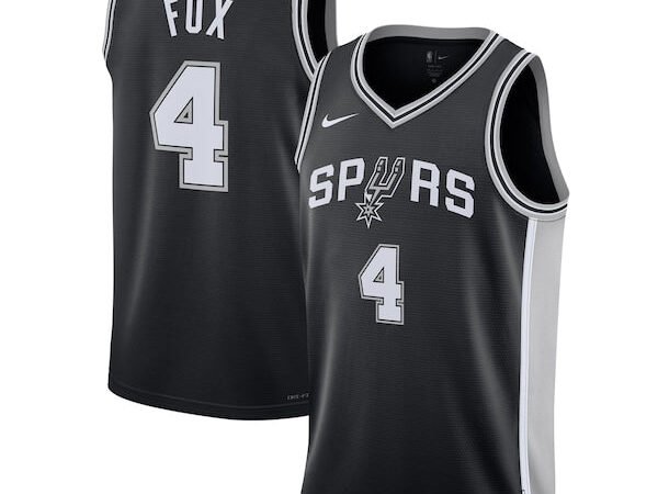 De'Aaron Fox San Antonio Spurs Nike Unisex Swingman Player Jersey - Icon Edition - Black