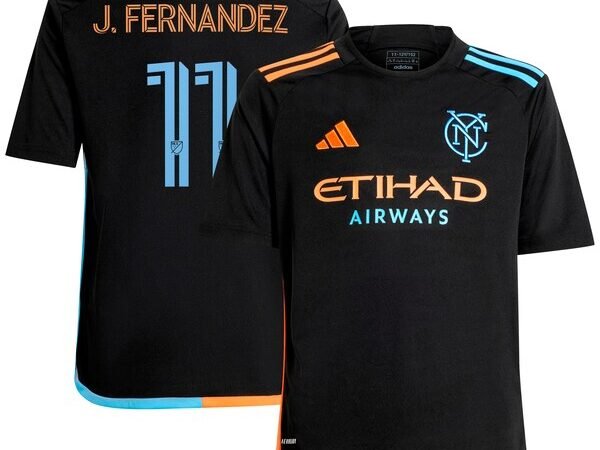 Julian Fernandez New York City FC adidas Youth 2024 24/7 Kit Replica Player Jersey – Black