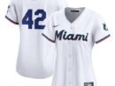 Miami Marlins Nike Women's 2024 Jackie Robinson Day Home Limited Jersey – White