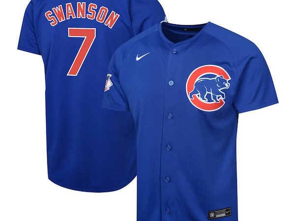 Dansby Swanson Chicago Cubs Nike Youth Alternate Limited Player Jersey – Royal