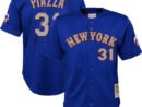 Mike Piazza New York Mets Youth Cooperstown Collection Mesh Batting Practice Jersey - Royal