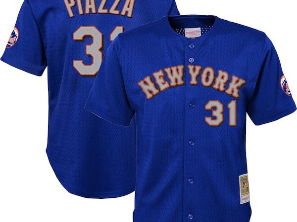 Mike Piazza New York Mets Youth Cooperstown Collection Mesh Batting Practice Jersey - Royal