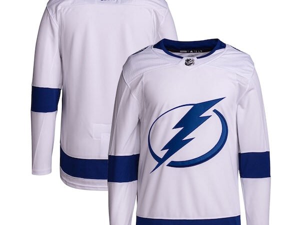 Tampa Bay Lightning adidas Away Primegreen Authentic Jersey – White
