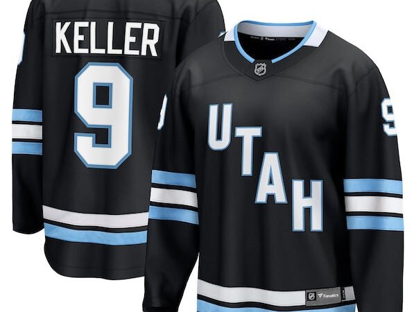 Clayton Keller Utah Hockey Club  Breakaway Player Jersey - Black/White