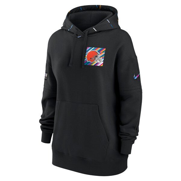 Cleveland Browns Nike Women's 2023 NFL Crucial Catch Club Pullover Hoodie - Black