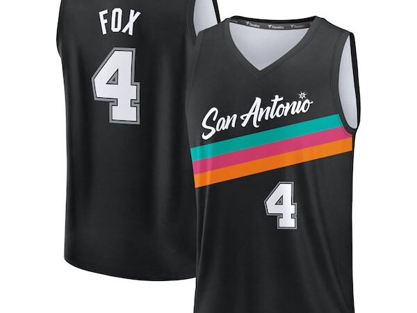 De'Aaron Fox San Antonio Spurs  2025/26 City Edition Fast Break Jersey - Black
