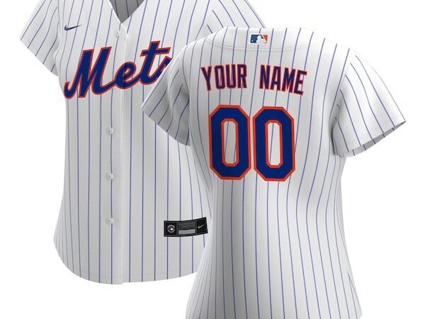 New York Mets Nike Women's Home Replica Custom Jersey - White