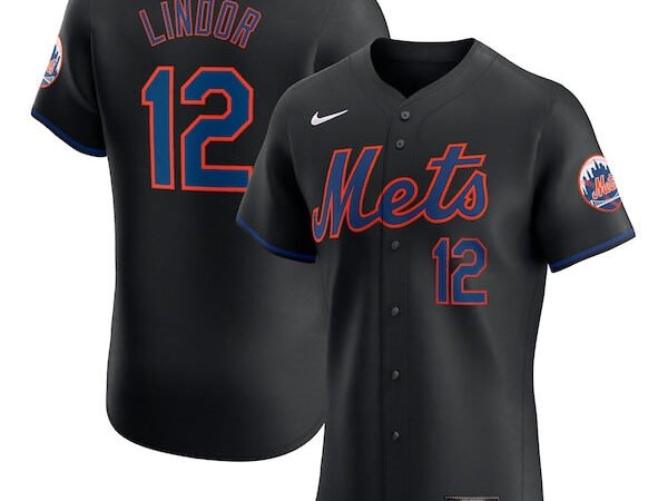 Francisco Lindor New York Mets Nike Alternate Elite Player Jersey - Black
