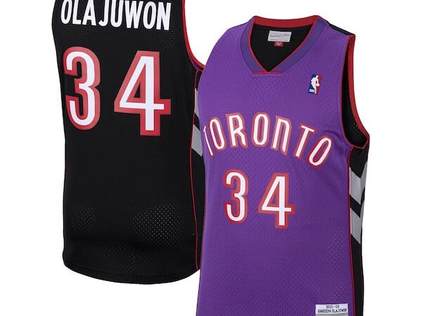 Hakeem Olajuwon Toronto Raptors 2001/02 Hardwood Classics Swingman Jersey - Purple